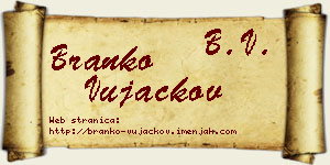Branko Vujackov vizit kartica
